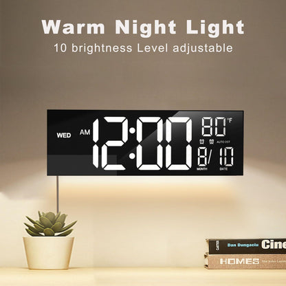 Large Digital Wall Clock with Remote Control