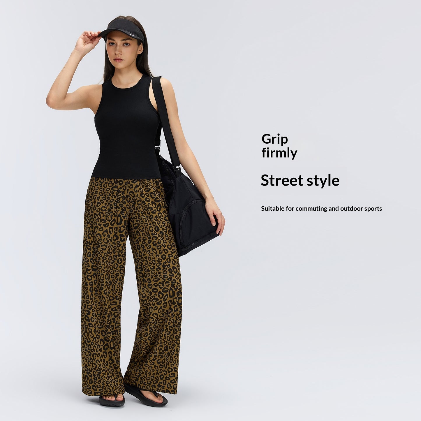 Drawstring Casual Wide-leg Pants