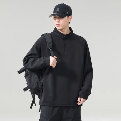 Stand Collar Casual Relaxed Men's Sweatshirt