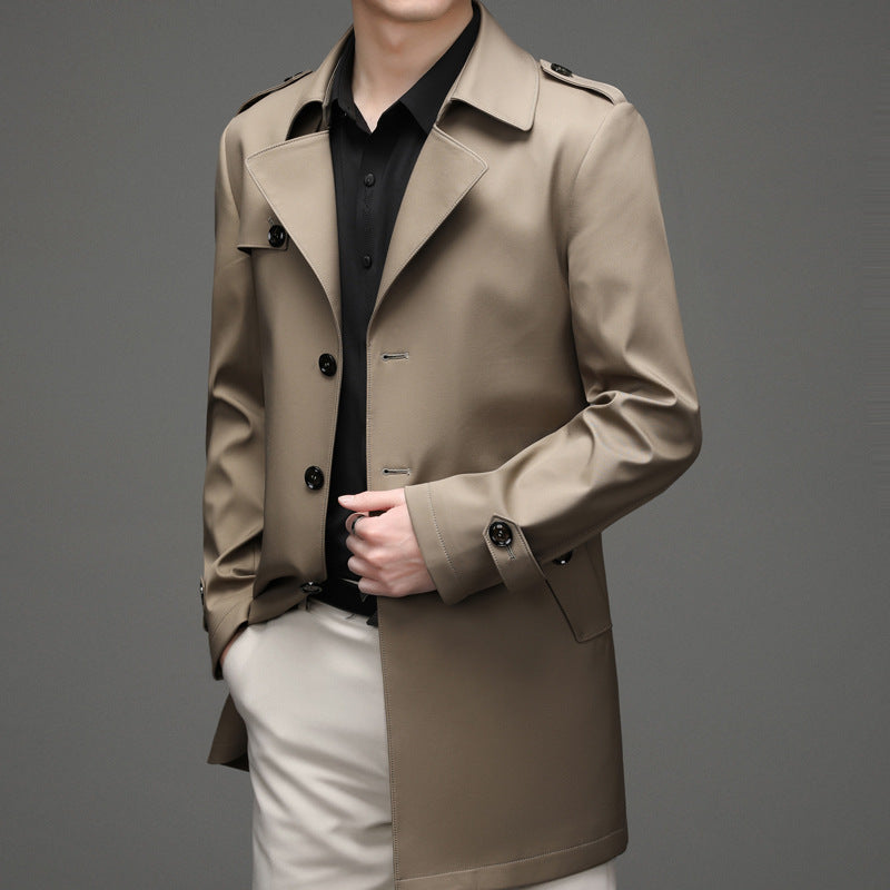 Mens Single-breasted loose Jacket