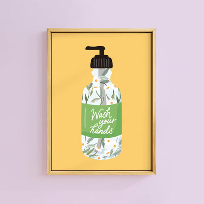 WASH YOUR HANDS DAISY FRESH PRINT