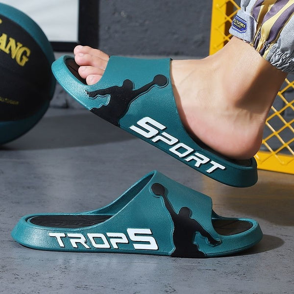 Men's Thick-soled Basketball Fashion Slippers