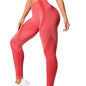 Pantalon de Yoga Sans Couture Tricoté, Taille Haute, Gainant, Effet Push-up, pour Femme, Idéal Fitness et Course à Pied
