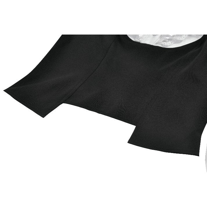 Chemisier noir et blanc en dentelle style cour Dark in Love