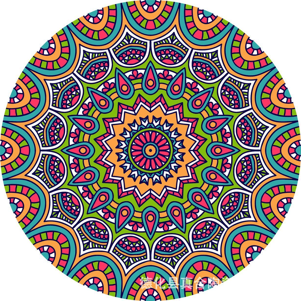 Mandala flower ceramic absorbent coaster