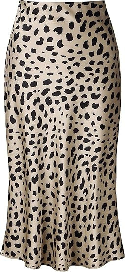 Satin Leopard Print Mermaid Skirt