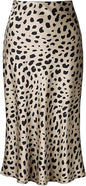 Satin Leopard Print Mermaid Skirt
