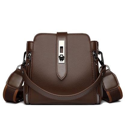 Soft Leather Bucket Handbag