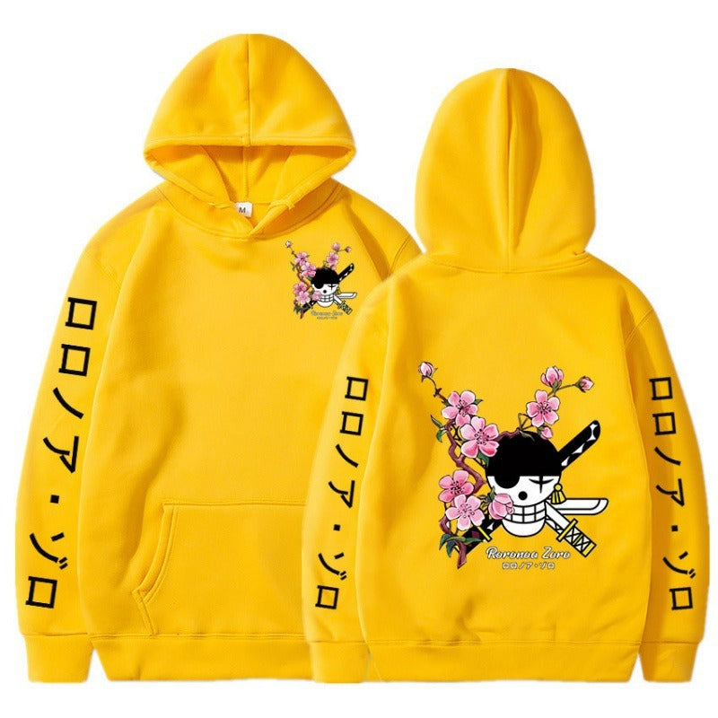 Pirate King Solon's new anime plush men's and women's hoodies cross-border hoodie anime hoodie