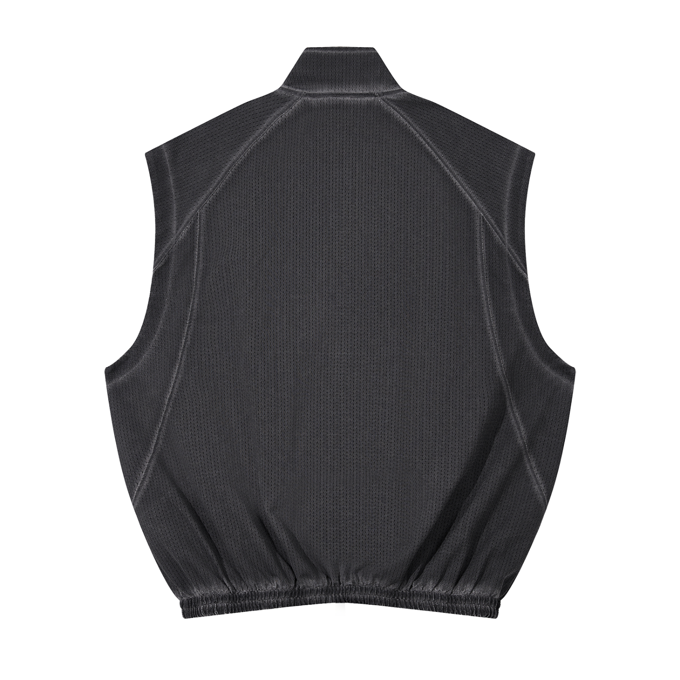 Unisex Vintage Wash Mesh Full-Zip Vest