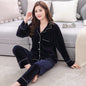 Warm Velvet Long Sleeve Pyjamas Set