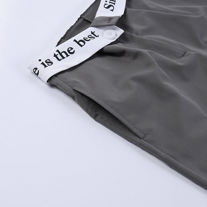 Knitted High Waist Loose Trousers