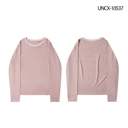 Striped Long Sleeve Round Neck T-shirt
