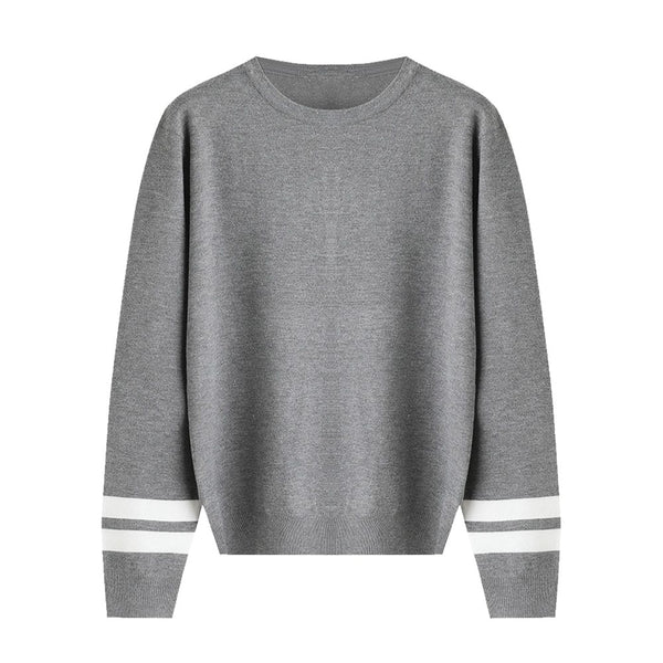 Round neck knit sweater for men and women