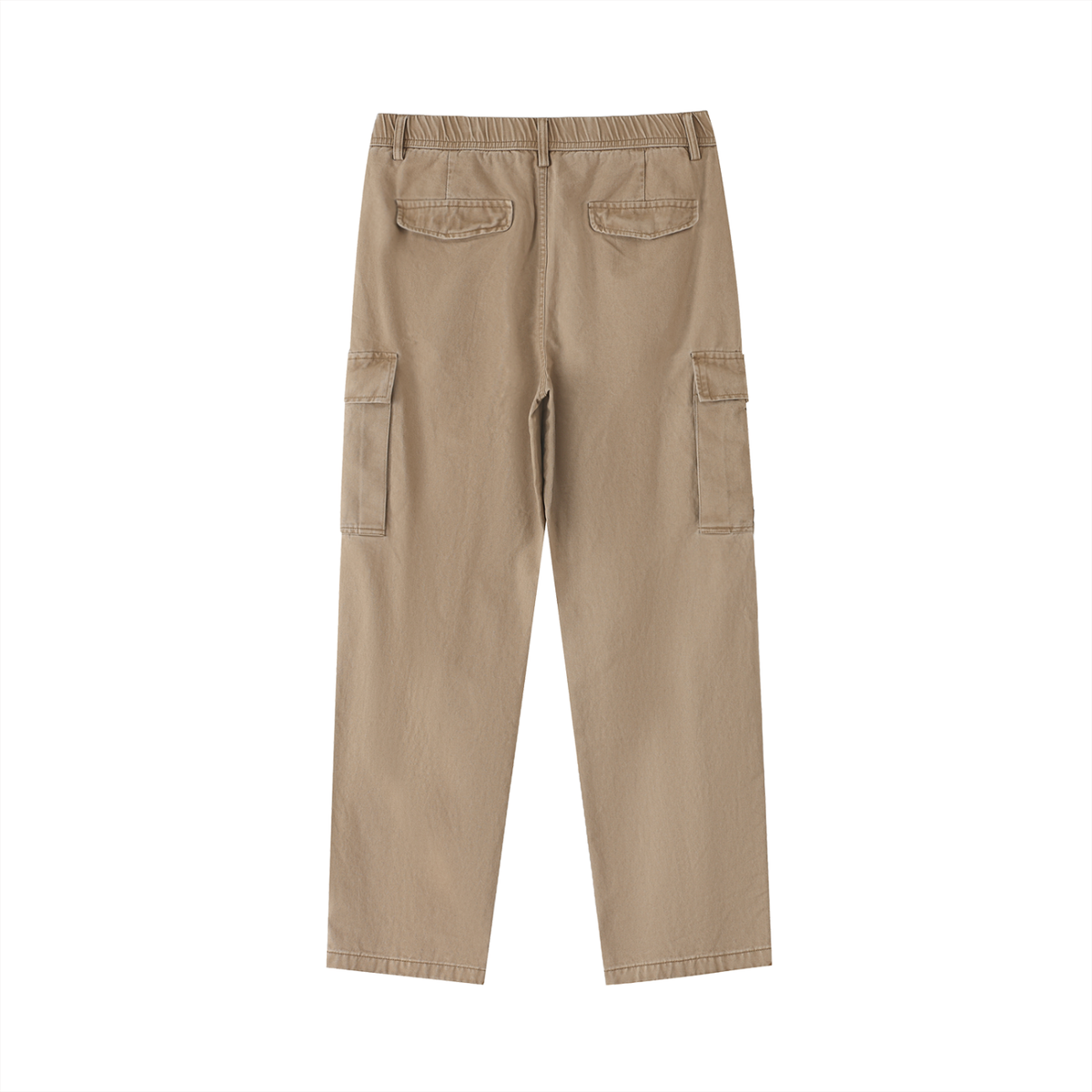 Cotton Elastic-Waist Cargo Pants 300GSM