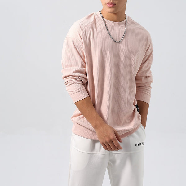 Jacquard Striped Sports Hoodie