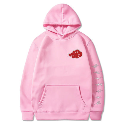 Japanese cloud print pullover hoodie oversized