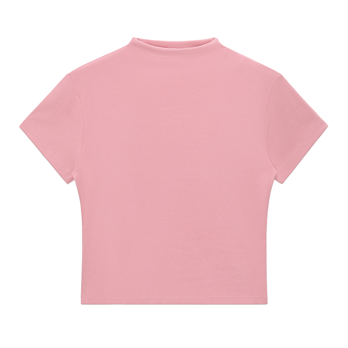 Womens Slim Fit Mock Neck T-Shirt