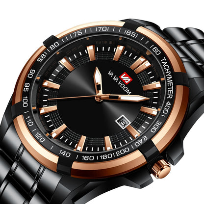 Business Sports Steel Belt Luminous Watch