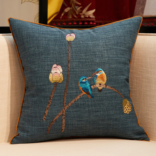 Embroidered Throw Pillow Sofa Cover Pillow Without Core