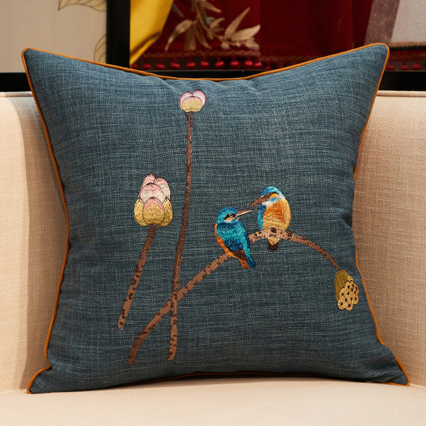 Embroidered Throw Pillow Sofa Cover Pillow Without Core