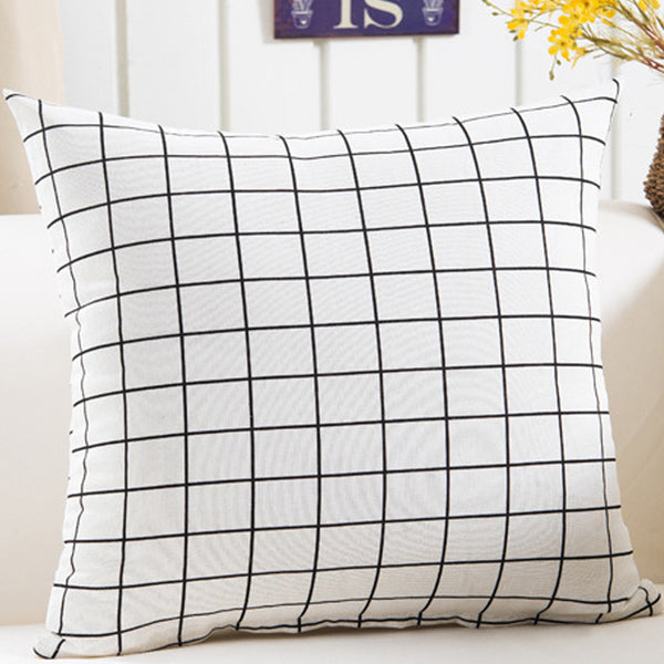 Plush Geometric Sofa Pillowcase - Stuffs & Savers