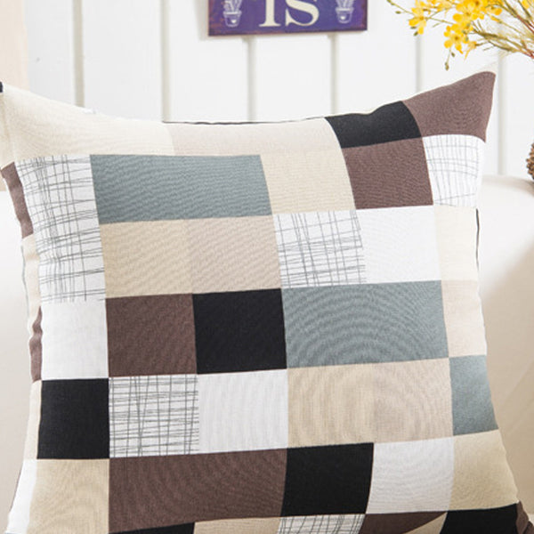 Plush Geometric Sofa Pillowcase - Stuffs & Savers