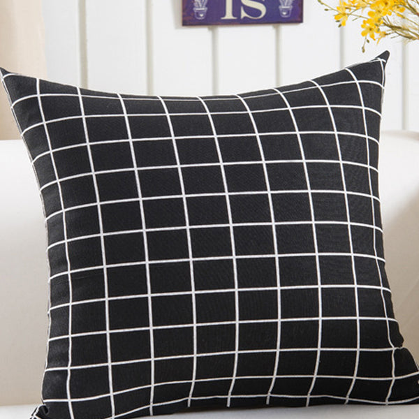 Plush Geometric Sofa Pillowcase - Stuffs & Savers