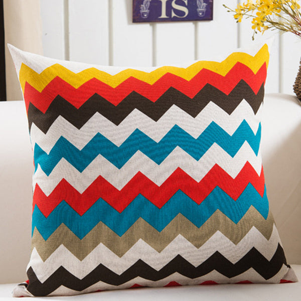 Plush Geometric Sofa Pillowcase - Stuffs & Savers