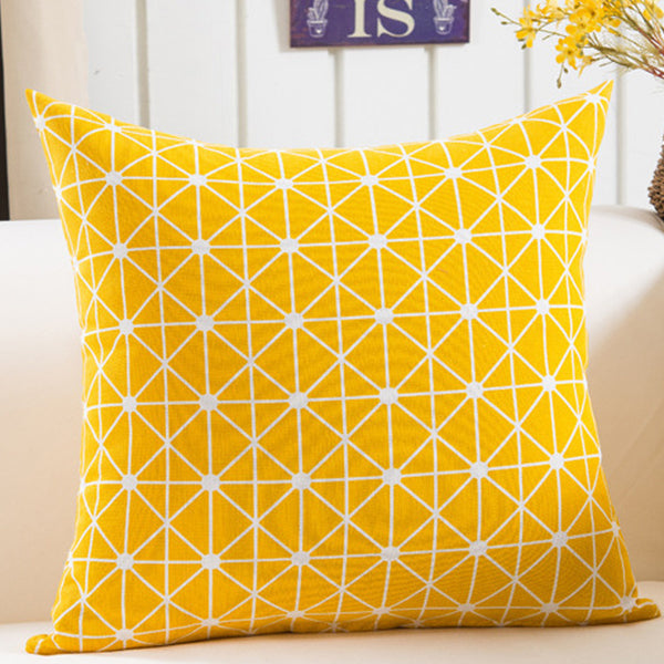 Plush Geometric Sofa Pillowcase - Stuffs & Savers