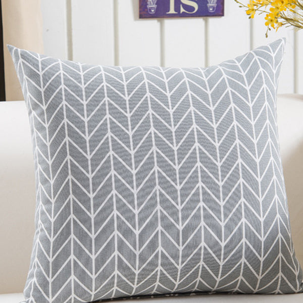 Plush Geometric Sofa Pillowcase - Stuffs & Savers