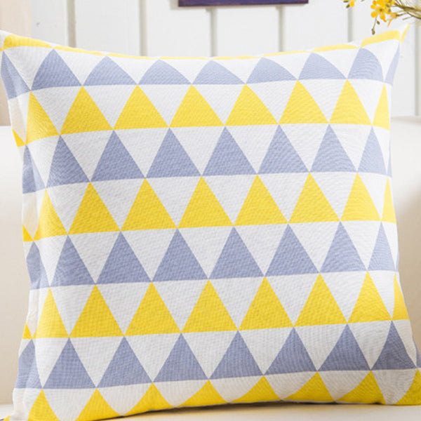Plush Geometric Sofa Pillowcase - Stuffs & Savers