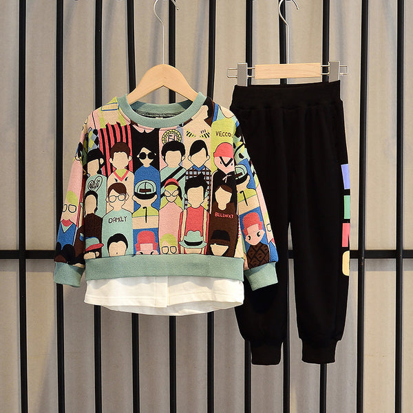 Children's Cartoon Two-Piece Suit