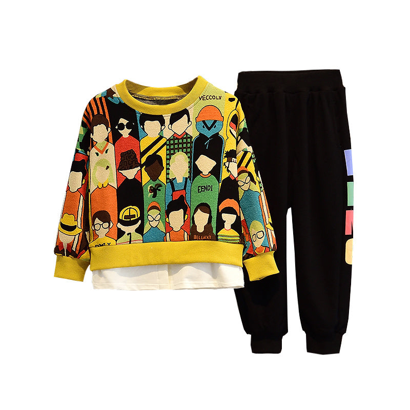 Children's Cartoon Two-Piece Suit