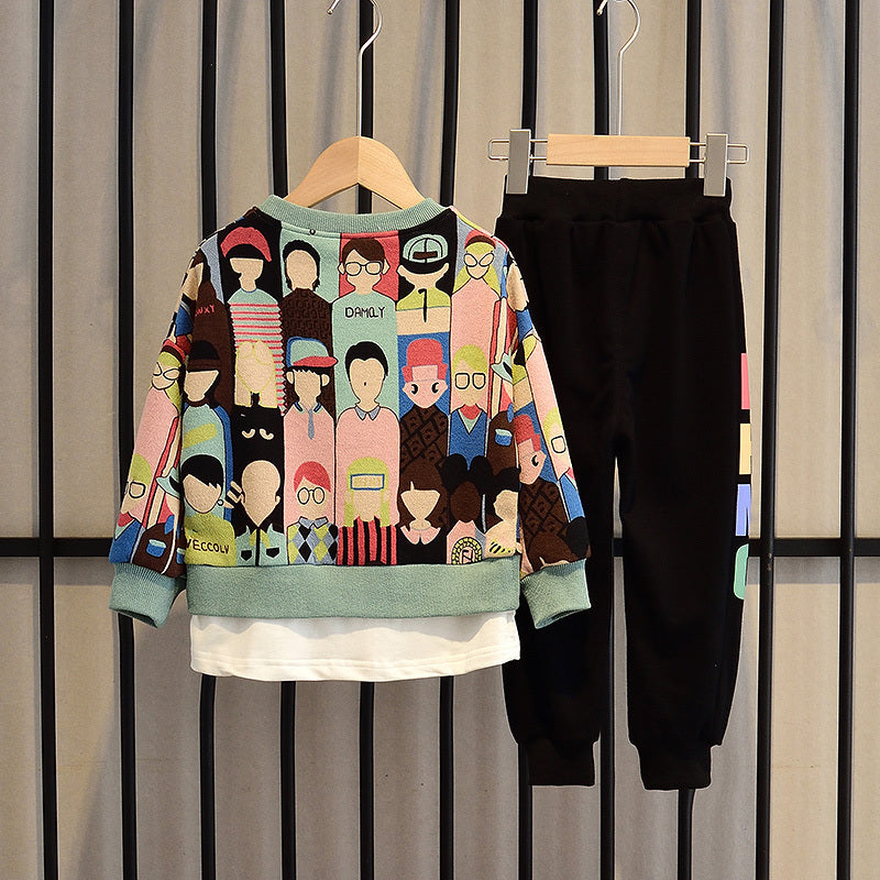 Children's Cartoon Two-Piece Suit
