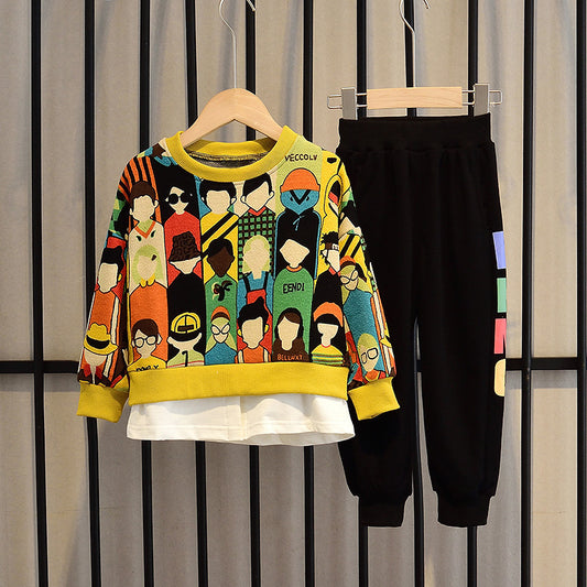 Children's Cartoon Two-Piece Suit