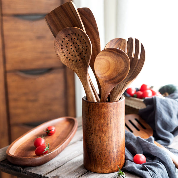Wooden Non-stick Pan Kitchenware 10pcs set