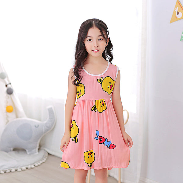 Cotton Silk Girls Summer Dresses - Stuffs & Savers