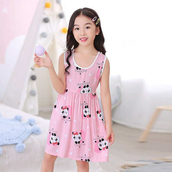 Cotton Silk Girls Summer Dresses - Stuffs & Savers
