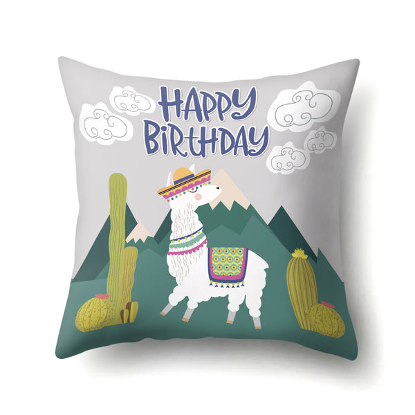 Creative Alpaca Polyester Pillow Cover