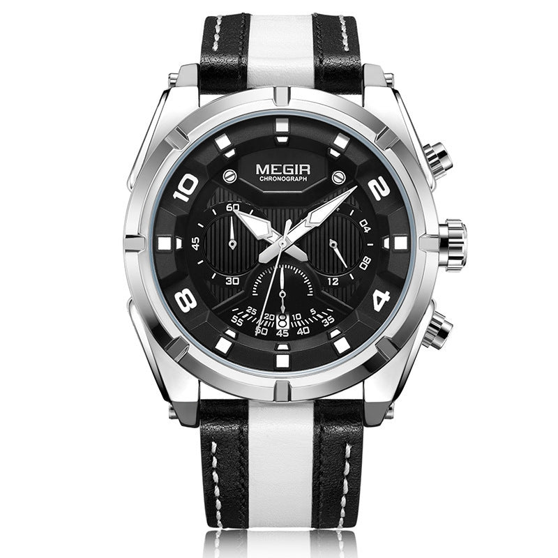 MEGIR Mens Waterproof Luminous Quartz Watch