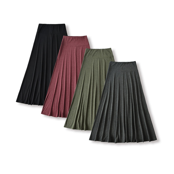 Flared A-Line Midi Skirt