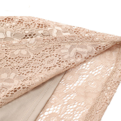Robe longue sans manches en dentelle pour femme – Col rond, élégante pour demoiselle d'honneur et soirée