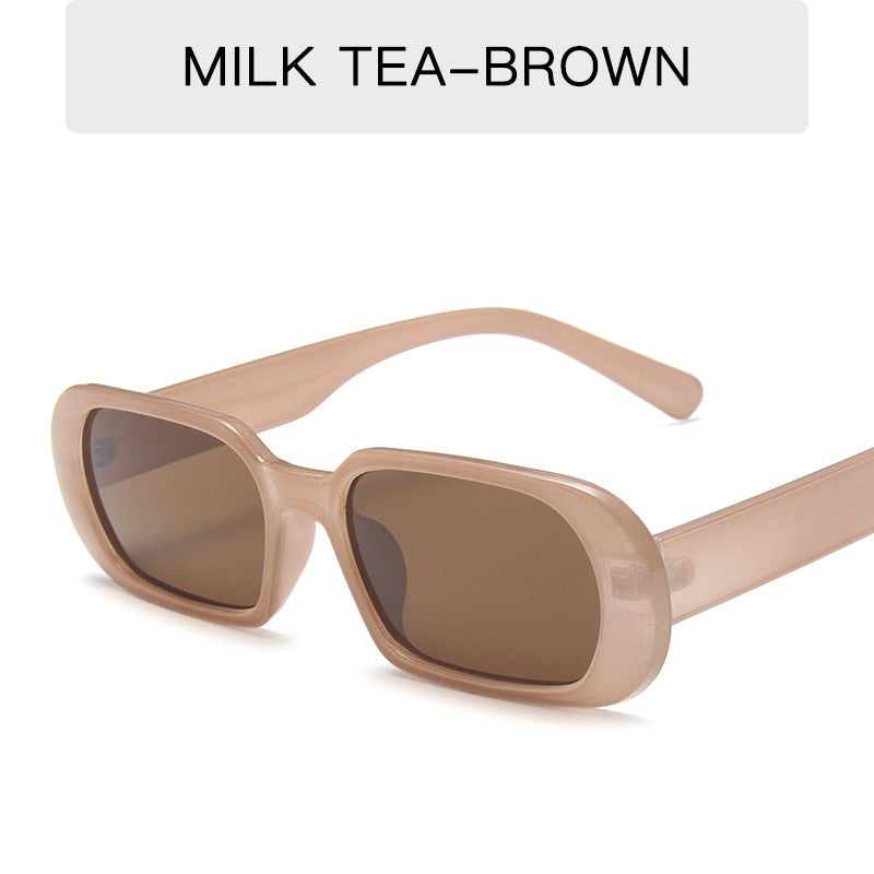 Lunettes de soleil rétro à petite monture pour femme, couleur bonbon, à la mode