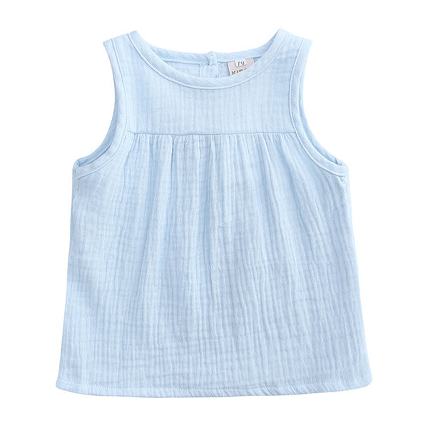 Cotton And Linen Vest Top T-shirt Sleeveless Pullover
