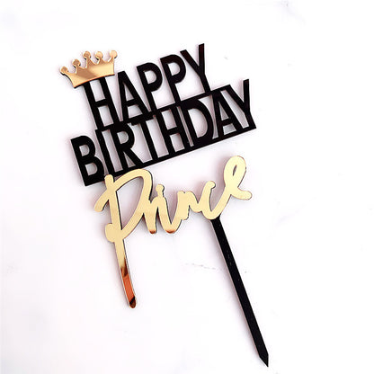 HBD King Queen Acrylic Cake Insert