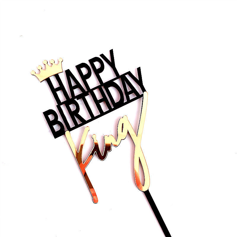 HBD King Queen Acrylic Cake Insert