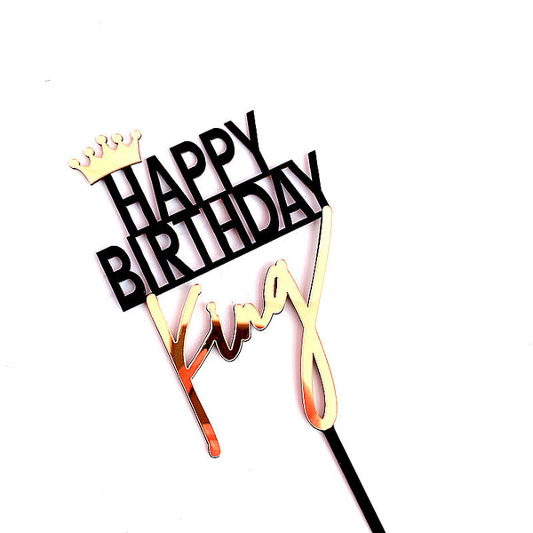 HBD King Queen Acrylic Cake Insert