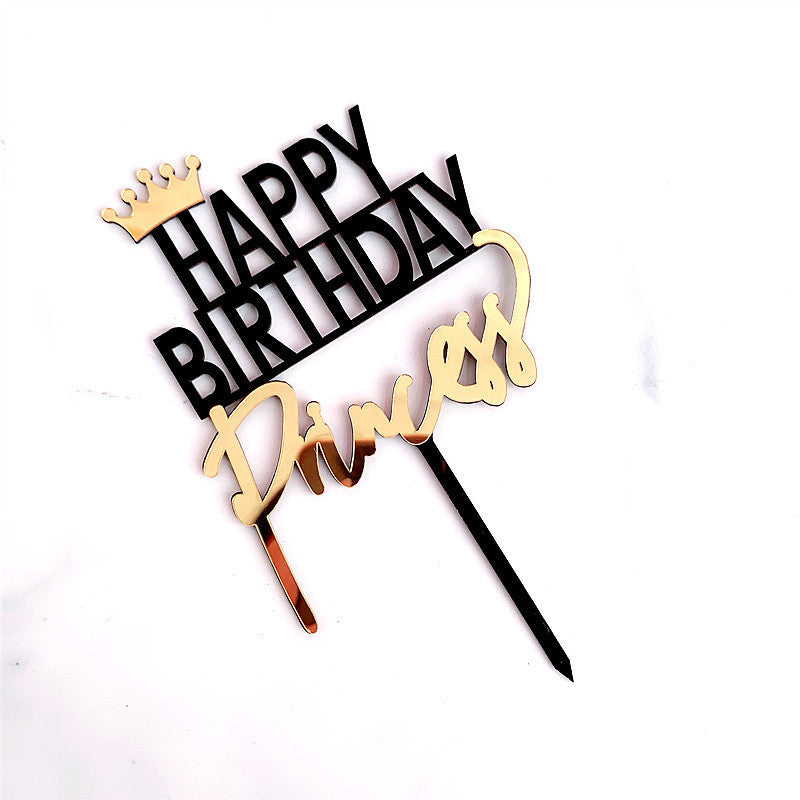HBD King Queen Acrylic Cake Insert