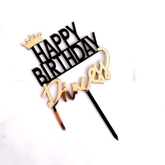 HBD King Queen Acrylic Cake Insert